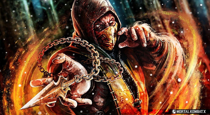 Scorpion a Sub Zero Ultra, Games, Mortal Kombat, Game, Scorpion, Fanart, subzero, mortalkombat, MortalKombatX, HD wallpaper