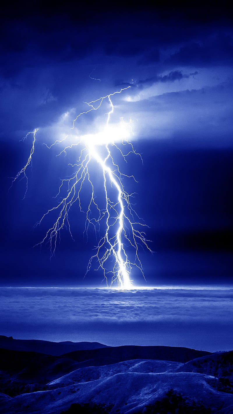 Lightning, clouds, nature, night, HD phone wallpaper