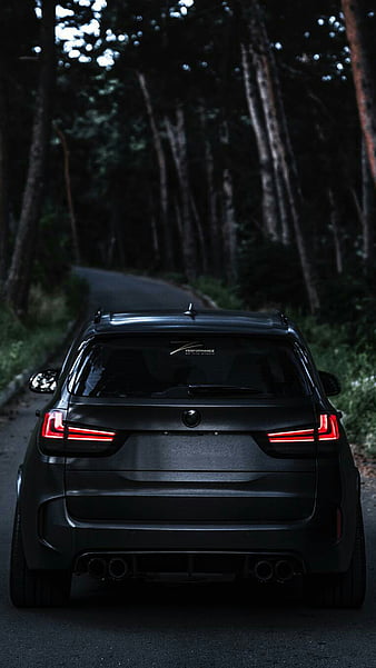 BMW X5 M, black, bmw, luxury, m power, rear view, suv, tuning, vehicle, x5, HD phone wallpaper