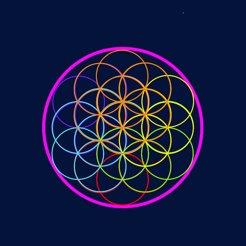 Flower of Life, circle, crystalinks, evanthia palatou, gaia, geometry, hexagon, sacred, symmetry, universe, HD phone wallpaper