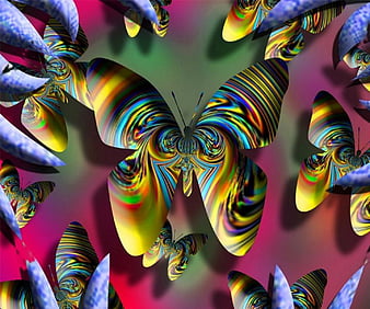 Magic Silk Handkerchief, colors, swirl, abstract, fractal, digital art, HD  wallpaper