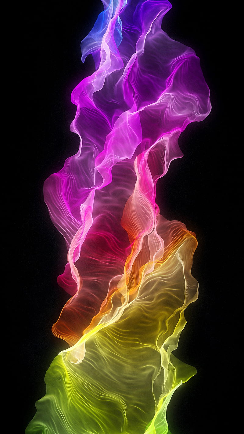 Colorful Flame abstract, colorful, fire, flame, rainbow, xperia, HD phone wallpaper