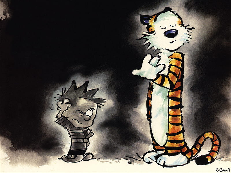 No Way, Calvin and Hobbes, calvin, determined, cartoon, hobbes, HD  wallpaper | Peakpx