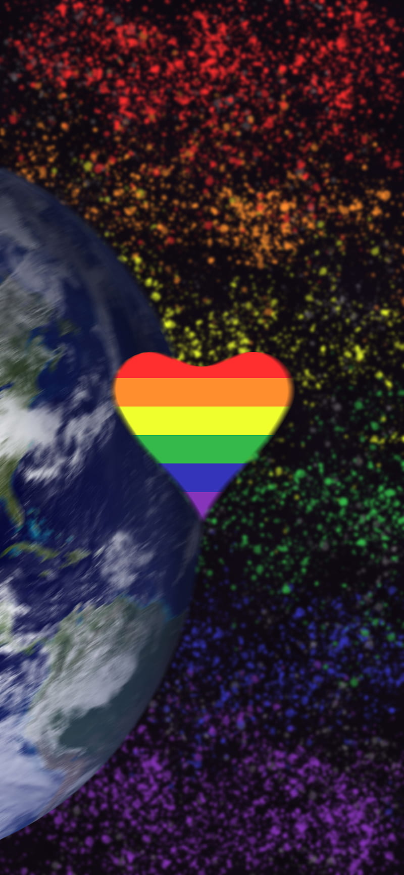 heart, LGBTI, Earth, space, stars, rape culture, HD phone wallpaper