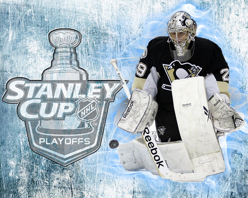 Marc Andre Fleury Stanley Cup Playoffs, nhl, marc andre fleury, playoffs, stanley cup, pittsburgh penguins, HD wallpaper