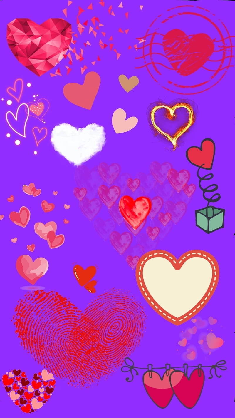 Purple Rain, background, balloons, explosion, glitter, corazones, love, pink, HD phone wallpaper