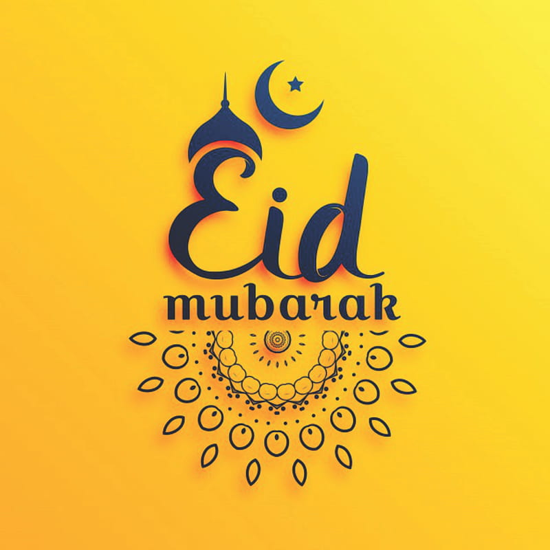Eid mubarak, iphone, lg, love, note, paint, quotes, samsung, special, yellow, HD phone wallpaper