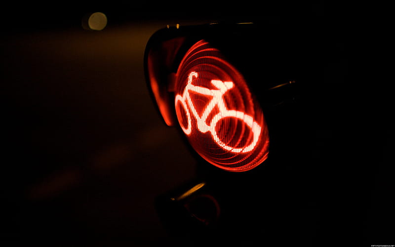 bike light, bike, signals, night, light, HD wallpaper