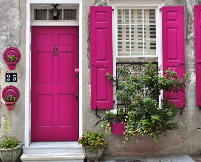 Door and Windows, Pink, Window, Doors, Travel, Door, Windows, HD wallpaper
