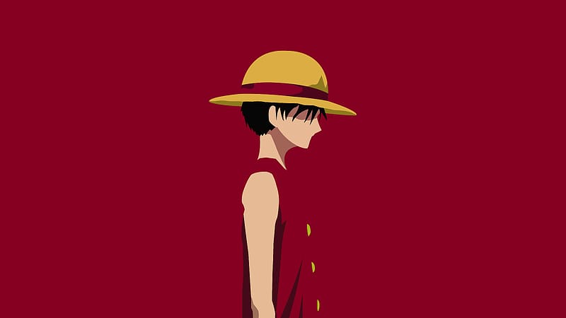 Monkey D Luffy One Piece , monkey-d-luffy, one-piece, anime, minimalism, minimalist, artist, artwork, digital-art, HD wallpaper