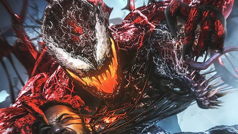 Venom Fight, venom, superheroes, artist, artwork, digital-art, HD wallpaper