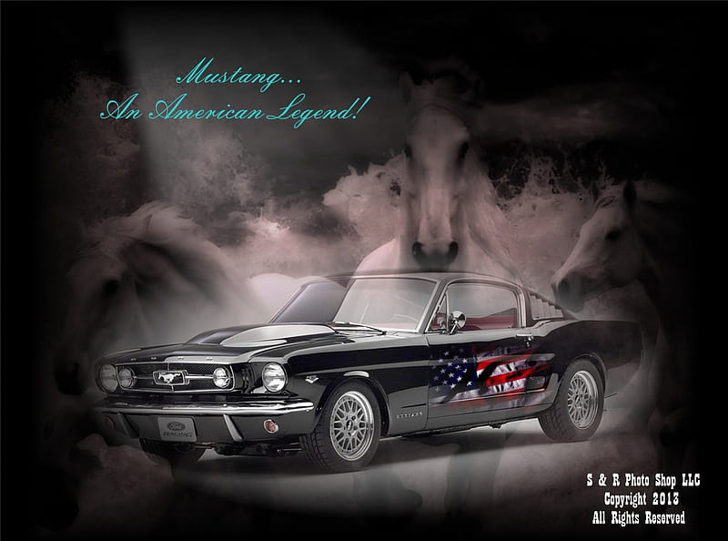 American Legend , classics, classic muscle cars, mustangs, ford mustang, 1965 mustang, muscle cars, cool cars, mustang, 1965 fastback, HD wallpaper