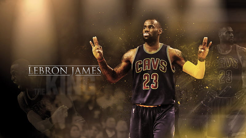 LeBron James Is Showing Hand Sign Wearing Black Sports Dress Basketball Sports, HD wallpaper