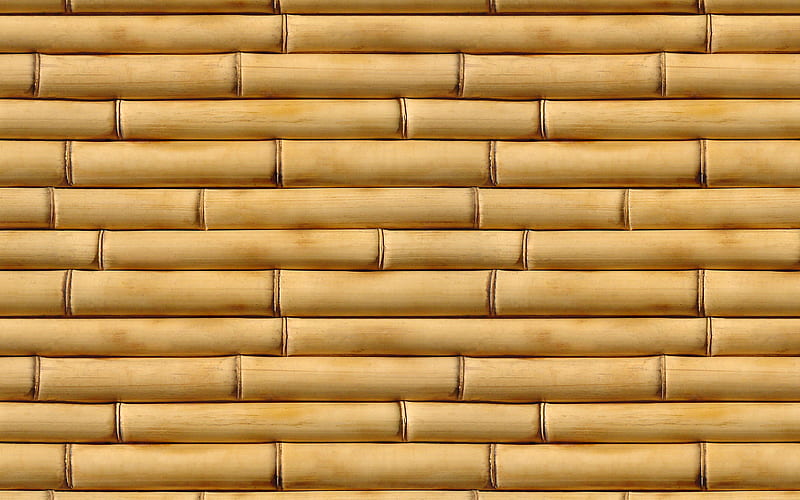horizontal bamboo texture, bambusoideae sticks, bamboo textures, bamboo canes, bamboo sticks, brown wooden background, bamboo, HD wallpaper