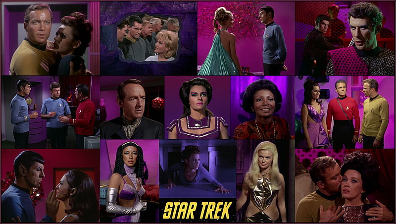 Purple and Violet Trek, Spoxk, Original Star Trek, Kirk, Uhura, Star Trek, Scotty, McCoy, HD wallpaper