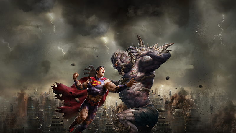 DC Comic The Death of Superman Fight, HD wallpaper