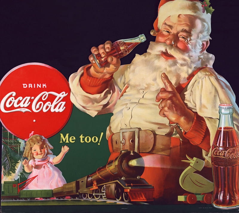 Coca Cola Santa, coca cola, santa, santa coke, HD wallpaper