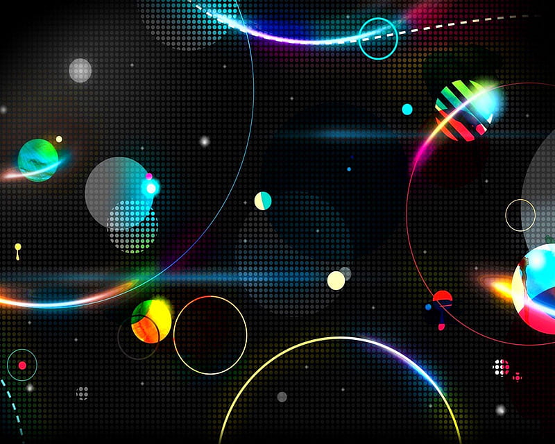 Solar System, abstract, cool, desenho, galaxy, technology, HD wallpaper
