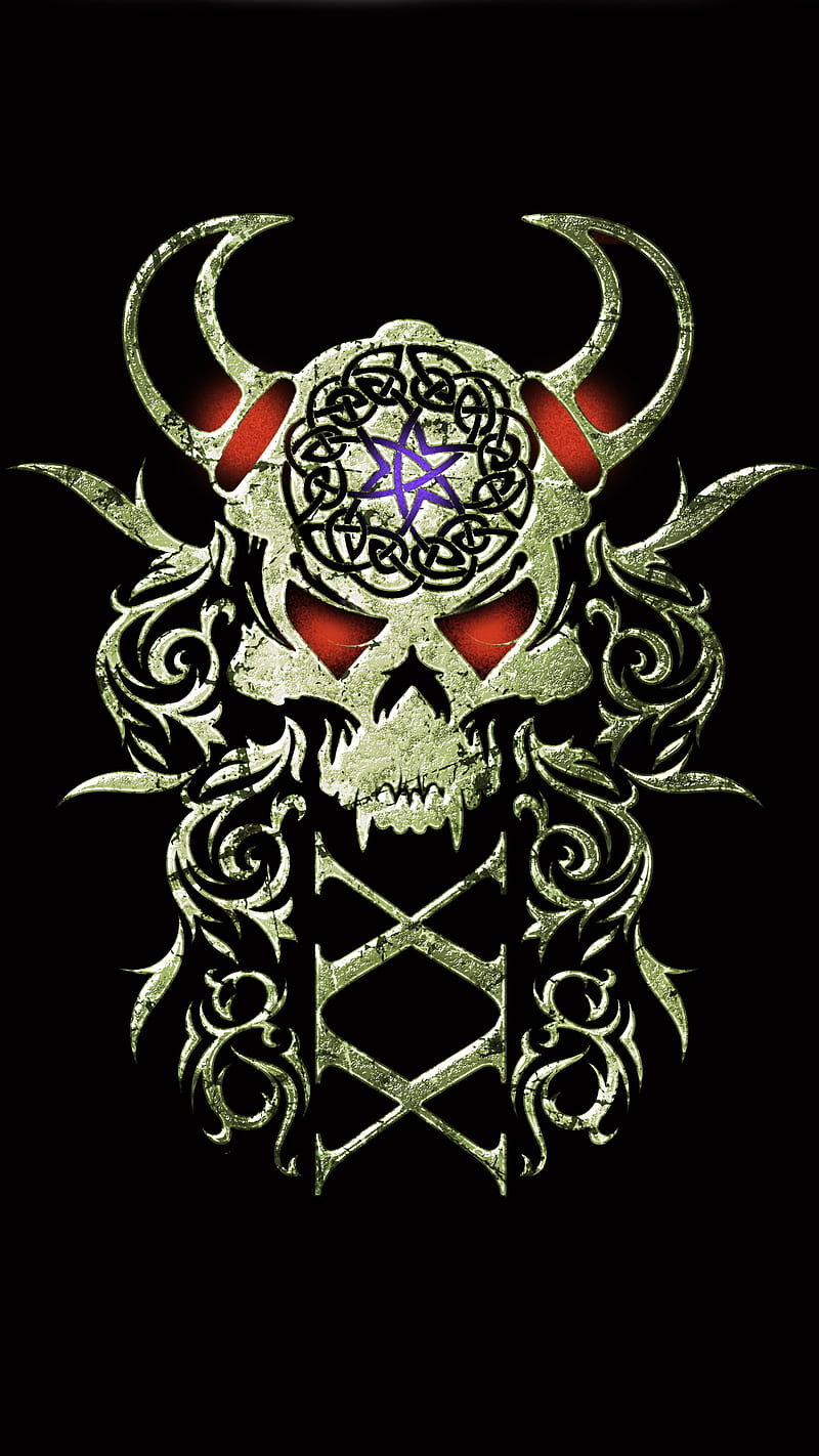 Viking Skull Mask, norsemen, skulls, vikings, warrior, HD phone wallpaper