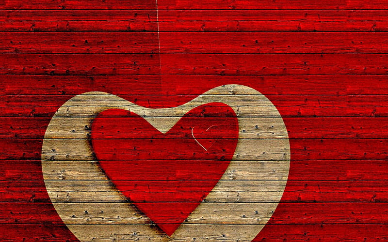 Happy Valentine's Day!, red, heart, texture, valentine, card, HD wallpaper