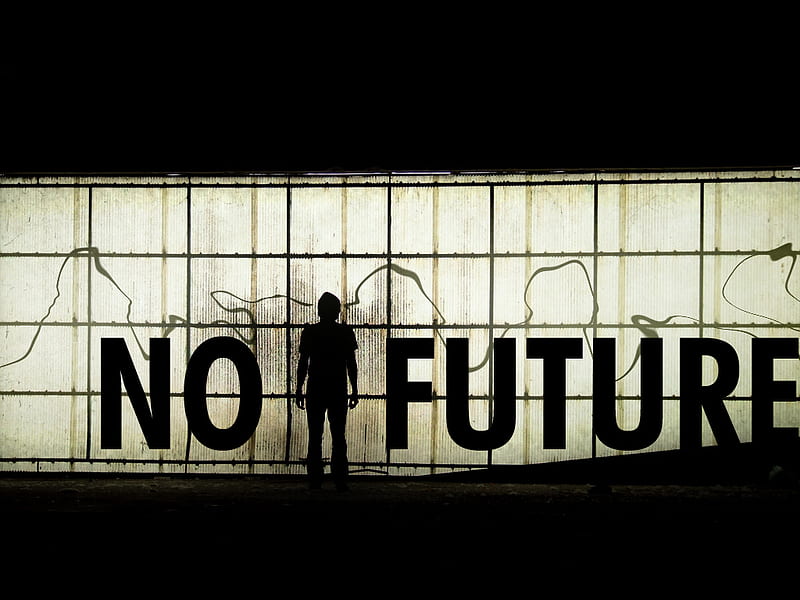 No_Future, typo, new, black, no-future, HD wallpaper