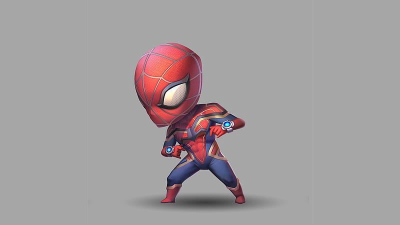Spiderman Cute Art, spiderman, artwork, artist, digital-art, superheroes, artstation, HD wallpaper