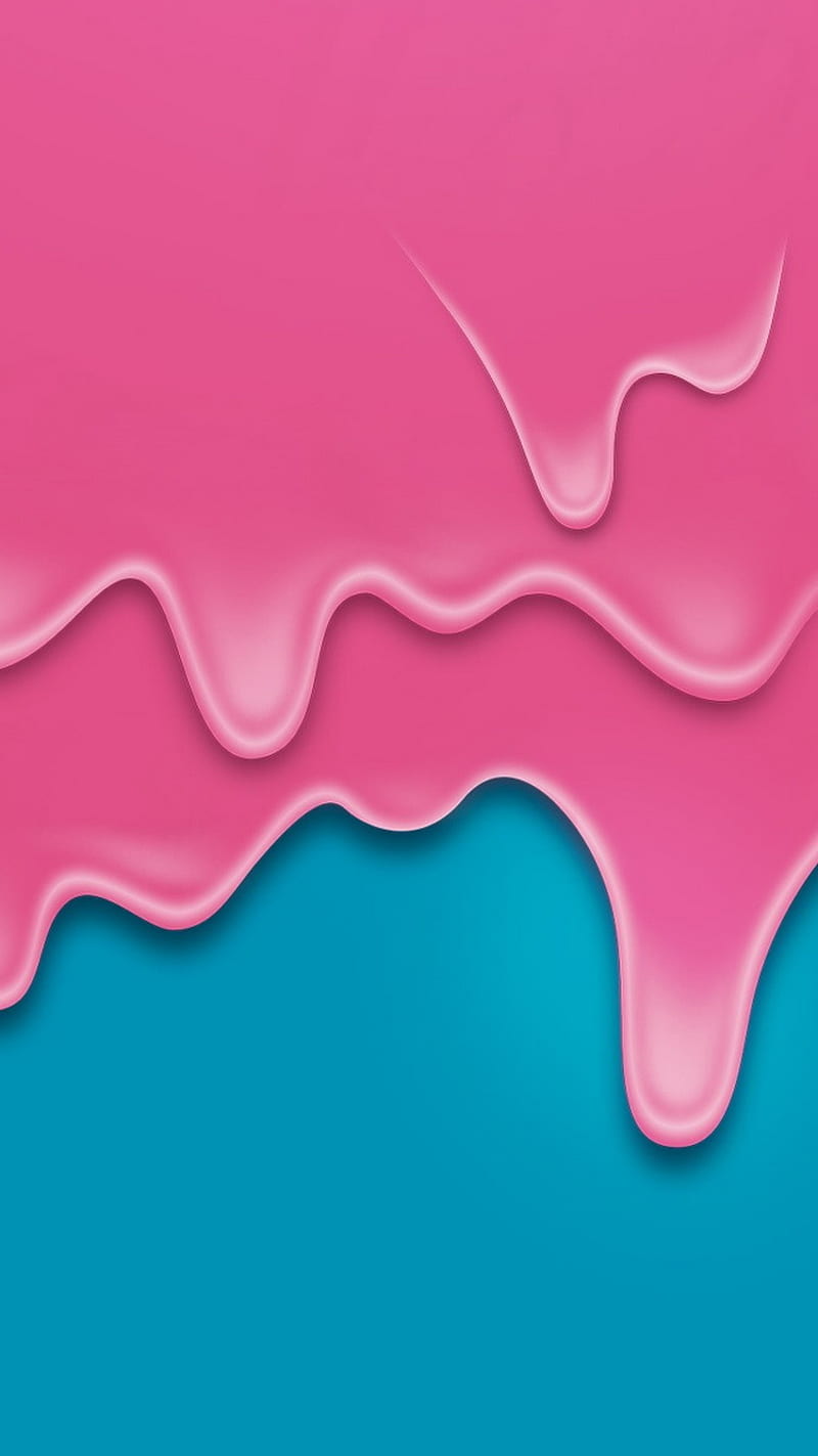 Pink liquid, abstract, blue, cute, fun, life, love, nice, smile, sweet, HD phone wallpaper