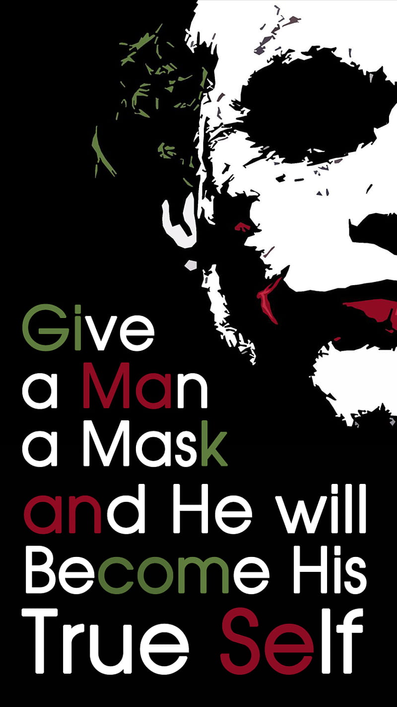 Joker Quote, batman, mask, HD phone wallpaper