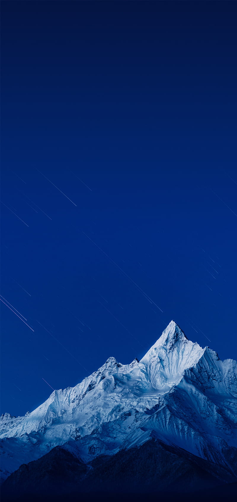 Mountain Night Sky Snow Blue Stars ...best .in, mountain mobile HD phone  wallpaper | Pxfuel