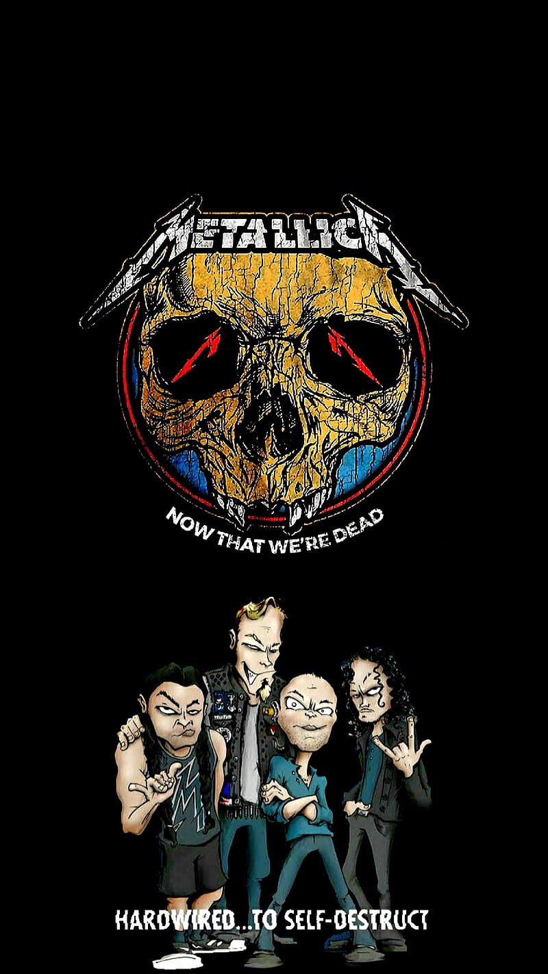 Metallica, band, heavy metal, pushead, skull, thrash metal, HD phone wallpaper