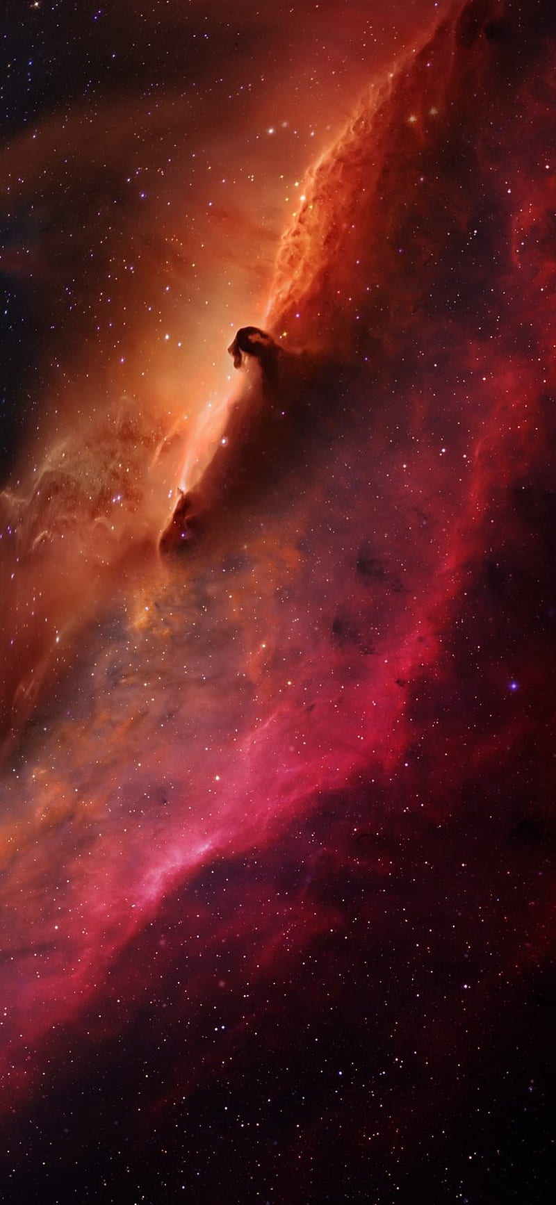 Space , galaxy, night, stars, red, purple, blur, nebula, sky, earth, HD phone wallpaper