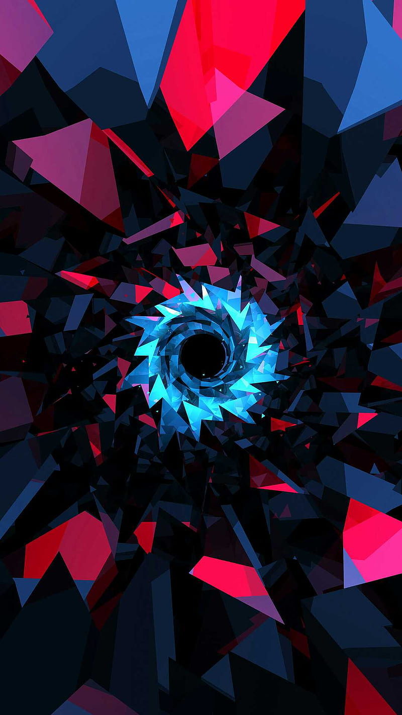 Abstract, black hole, blue, colorful, pink, s7, HD phone wallpaper