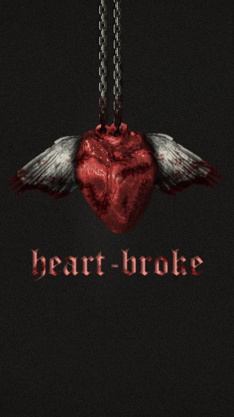 HEART-BROKE, broken, heart, HD phone wallpaper