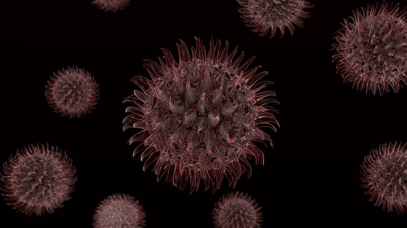 Red Viruses, cells, biology, life, virus, HD wallpaper