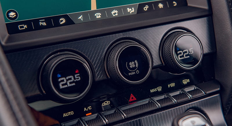 2021 Jaguar F-TYPE Coupe R-Dynamic P450 AWD (Color: Eiger Grey) - Central Console , car, HD wallpaper