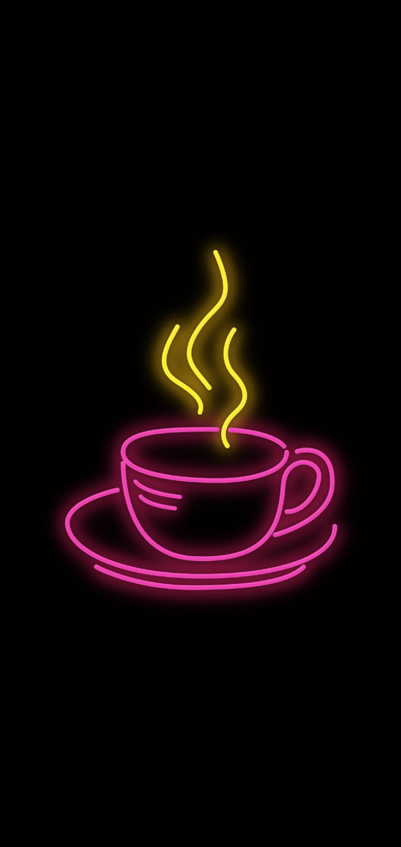 Coffee l, flash, hearts , impossible, lightning, music, neon, note, phone, theme, triangle, HD phone wallpaper