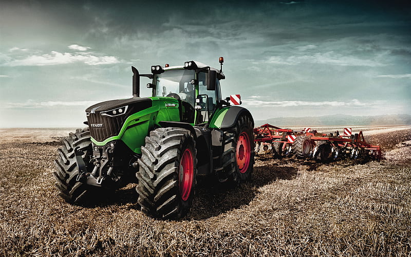 Fendt 1050 Vario plowing field, 2019 tractors, agricultural machinery, R, tractor in the field, agriculture, Fendt, HD wallpaper
