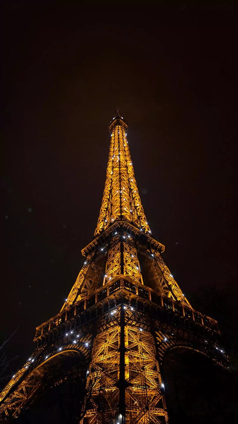 Eiffel Tower , black, buildings, dark, eiffel tower, monuments, night, tourist paces, towers, HD phone wallpaper