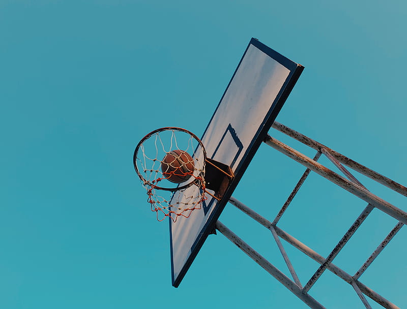 basketball ring, low angle, backboard, Sports, HD wallpaper
