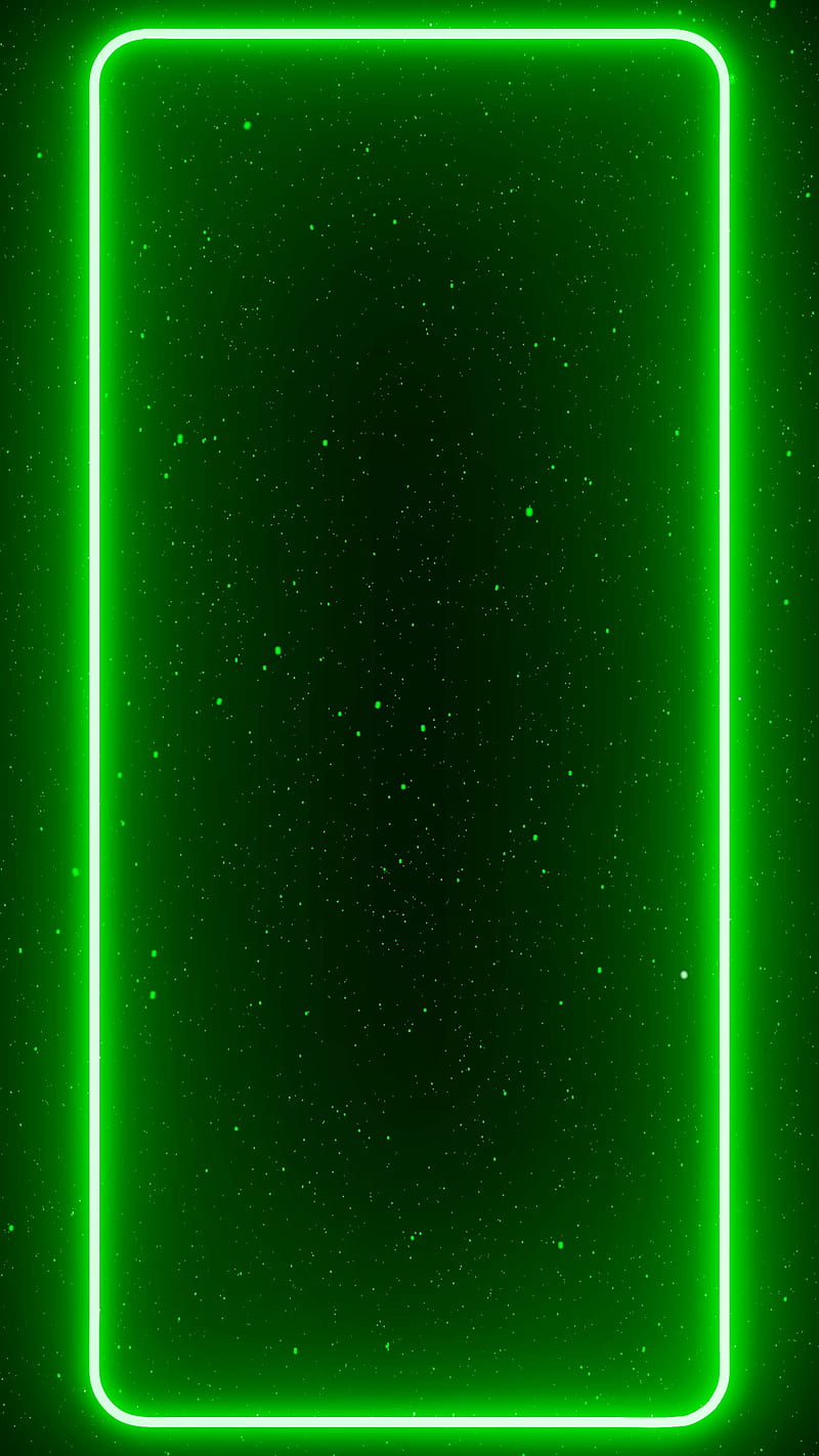 Neon 3D Frame, amoled, border, edge, glow, green, oled, star, HD phone  wallpaper | Peakpx
