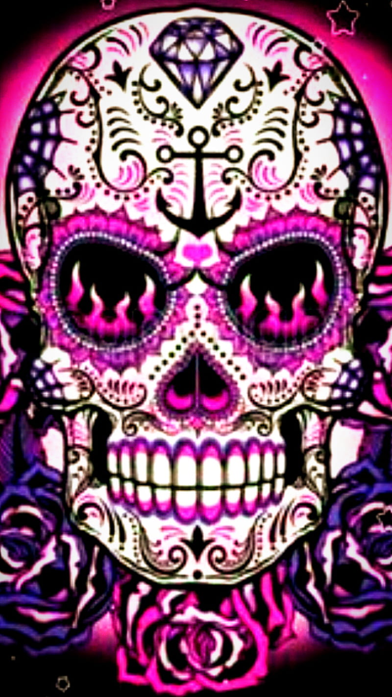 Sugar skull, HD phone wallpaper