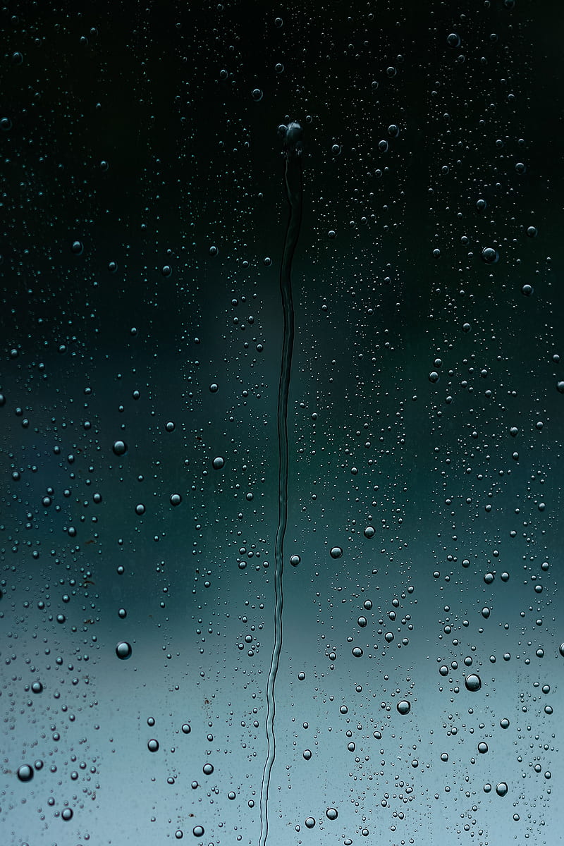 drops, wet, glass, surface, macro, HD phone wallpaper