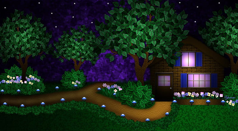 1920x1080px, 1080P free download | Evening Summer Cottage, cottage