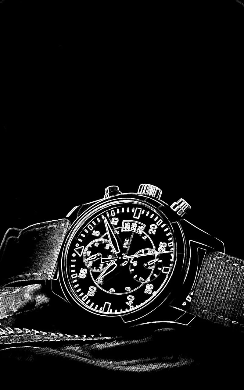 watch style, black and white, time, HD phone wallpaper