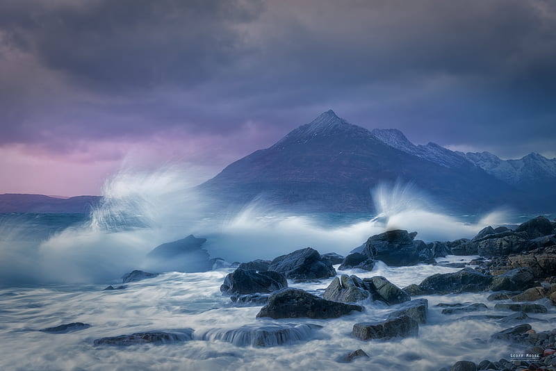 Earth, Ocean, Mountain, Scotland, Stone, HD wallpaper