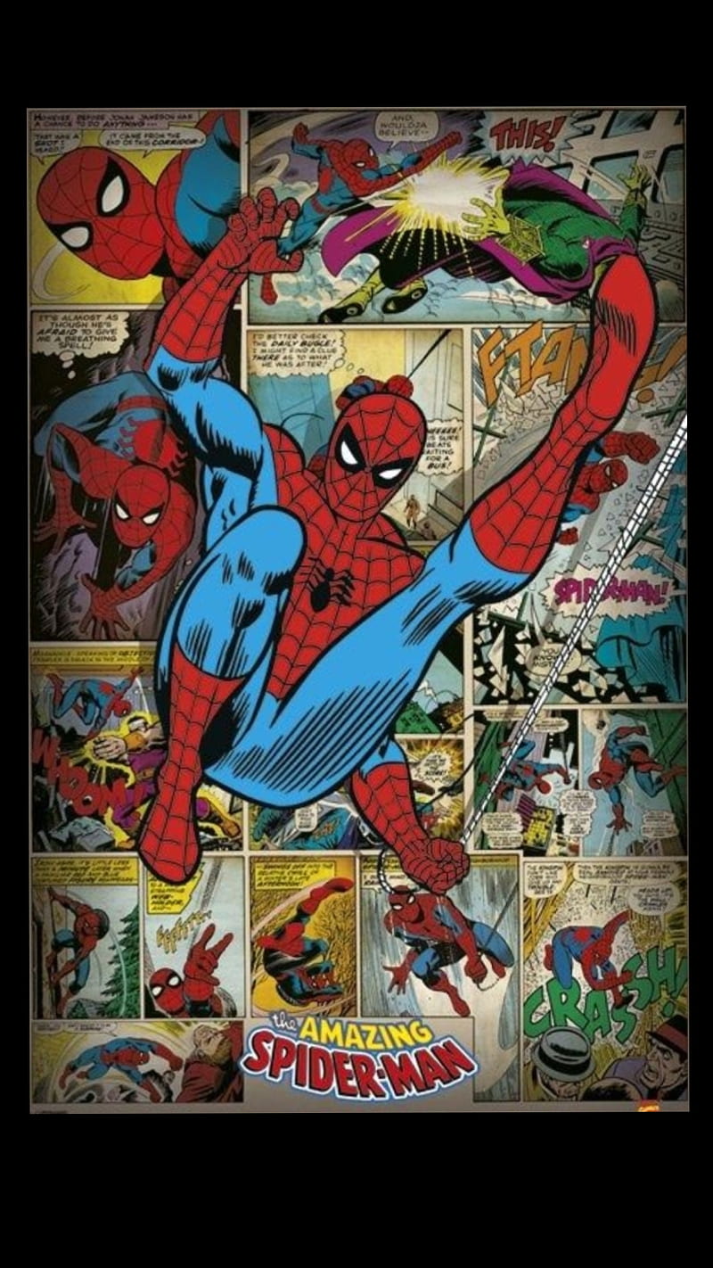 Spiderman comic, marvel, superhero, HD phone wallpaper | Peakpx