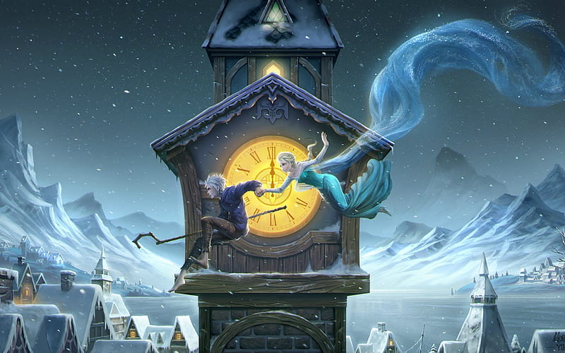 Jack Frost, Queen Elsa, 3d-animation, Disney, HD wallpaper | Peakpx