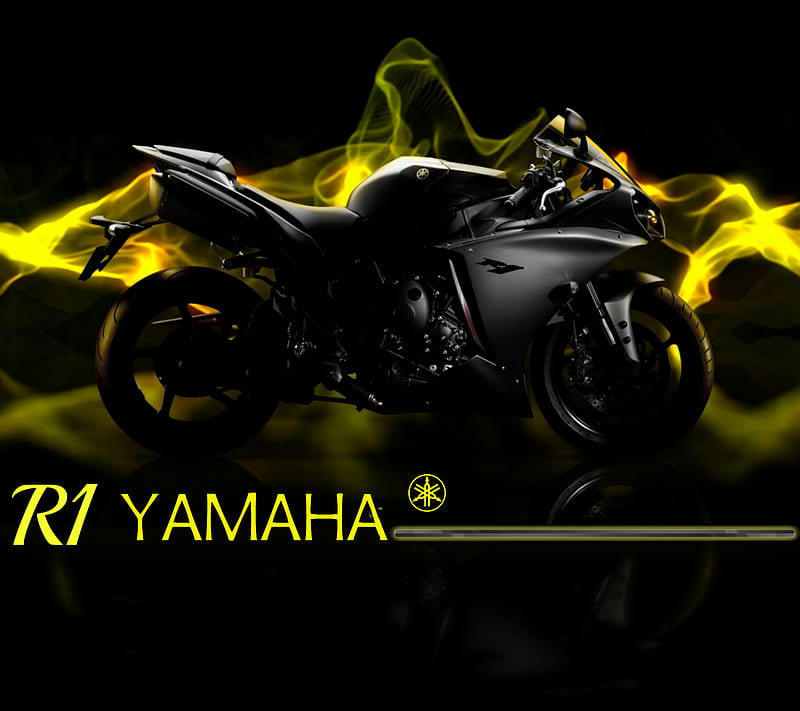 R1 Yamaha, black, dark, r1, superbike, yamaha, yellow, HD wallpaper | Peakpx