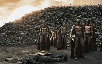 300 (2006), Persians, 2006, film, combat, warrior, battle, Gerard Butler,  Spartans, HD wallpaper