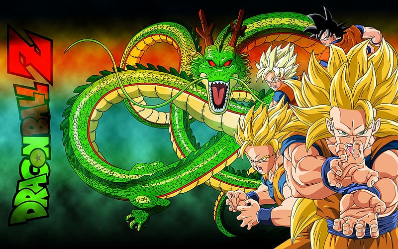Anime, Dragon Ball Z, Dragon Ball, Goku, Shenron (Dragon Ball), HD wallpaper